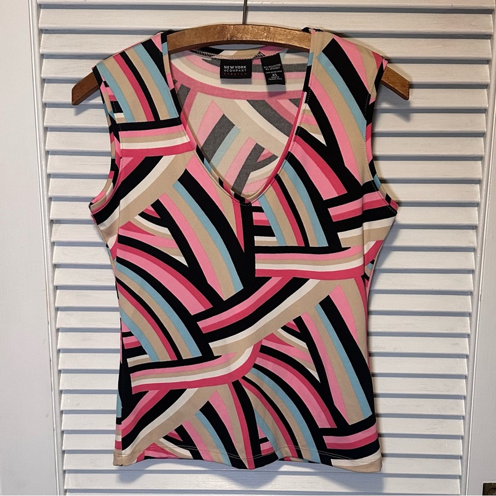 Vintage New York & Company Women's XS Geometric